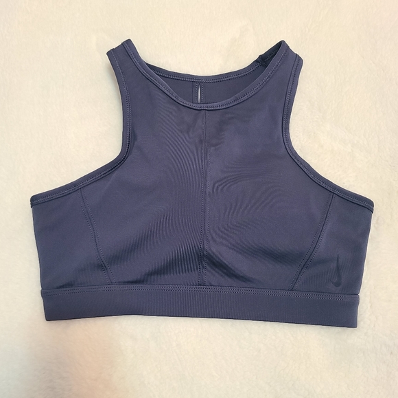 Nike Dri Fit Dark Blue Gray Sports Bra - Picture 1 of 3